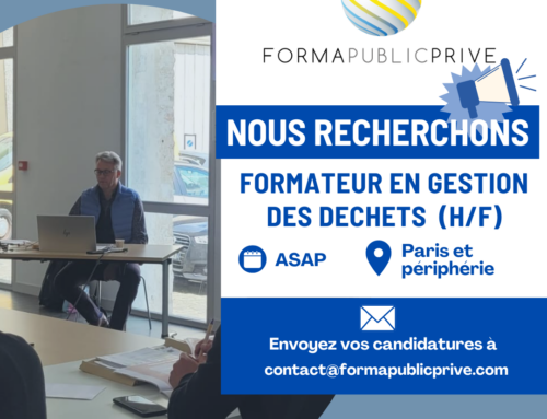 FORMATEUR INDÉPENDANT EN GESTION DES DÉCHETS (H/F) OU FONCTIONNAIRE OU ASSIMILÉ EN CUMUL D’ACTIVITÉ.